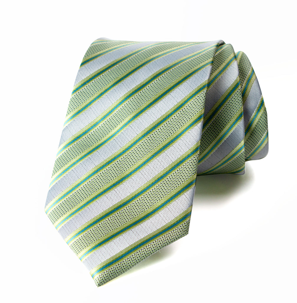 men's pastel green patterned necktie tie