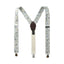 Men's Floral Cotton Suspenders, Gold Metallic (Color F44)