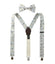 Men's Floral Cotton Suspenders and Bow Tie Set, Gold Metallic (Color F44)