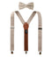 Men's Linen Blend Suspenders and Bow Tie Set