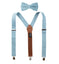 Men's Linen Blend Suspenders and Bow Tie Set