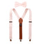 Men's Linen Blend Suspenders and Bow Tie Set