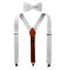 Men's Linen Blend Suspenders and Bow Tie Set