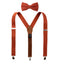 Men's Linen Blend Suspenders and Bow Tie Set