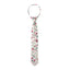 Boys' Cotton Floral Skinny Zipper Tie, White (Color F22)