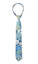 Boys' Cobalt Blue Cotton Blend Dress Shirt and Skinny Floral Cotton Necktie Set (Color F31)