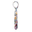 Boys' Cotton Floral Skinny Zipper Tie, Black/Mauve (Color F36)