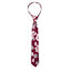Boys' Cotton Floral Skinny Zipper Tie, Burgundy (Color F37)