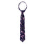 Boys' Cotton Floral Skinny Zipper Tie, Black/Pink (Color F38)