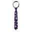 Boys' Cotton Floral Skinny Zipper Tie, Black/Pink (Color F38)