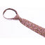 Boys' Cotton Floral Skinny Zipper Tie, Brown (Color F39)