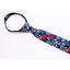 Boys' Cotton Floral Skinny Zipper Tie, Blue/Red (Color F42)