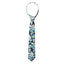 Boys' Cotton Floral Skinny Zipper Tie, Marine (Color F50)