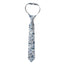 Boys' Cotton Floral Skinny Zipper Tie, Steel Blue (Color F54)