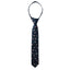Boys' Cotton Floral Skinny Zipper Tie, Navy (Color F57)