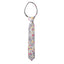 Boys' Cotton Floral Skinny Zipper Tie, Yellow Red Grey (Color F62)