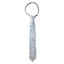 Boys' Cotton Floral Skinny Zipper Tie, Steel Blue (Color F67)