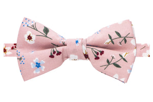 Boys' Cotton Floral Bow Tie, Light Pink (Color F29)