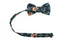 Boys' Floral Cotton Suspenders and Bow Tie Set, Navy Orange (Color F35)