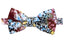 Boys' Cotton Floral Bow Tie, Black/Mauve (Color F36)
