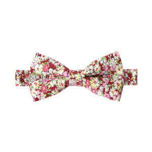 Boys' Cotton Floral Pre-tied Bow Tie, Cinnamon (Color F46)