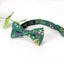 Boys' Cotton Floral Pre-tied Bow Tie, Juniper (Color F51)