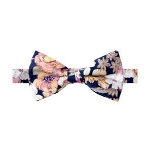 Boys' Cotton Floral Pre-tied Bow Tie, Quartz (Color F52)