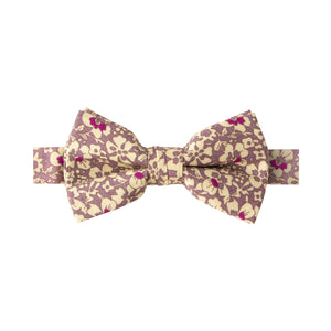Boys' Cotton Floral Pre-tied Bow Tie, Rose Gold (Color F55)
