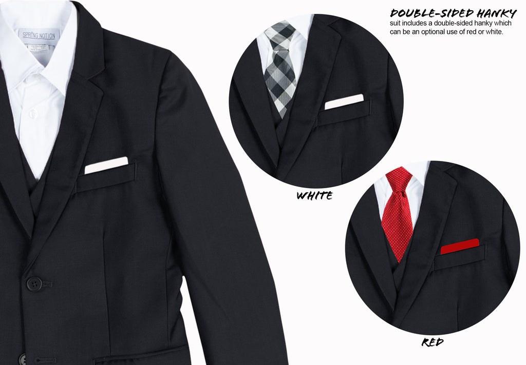 Boys' Tan 3-Piece Slim Fit Suit Set
