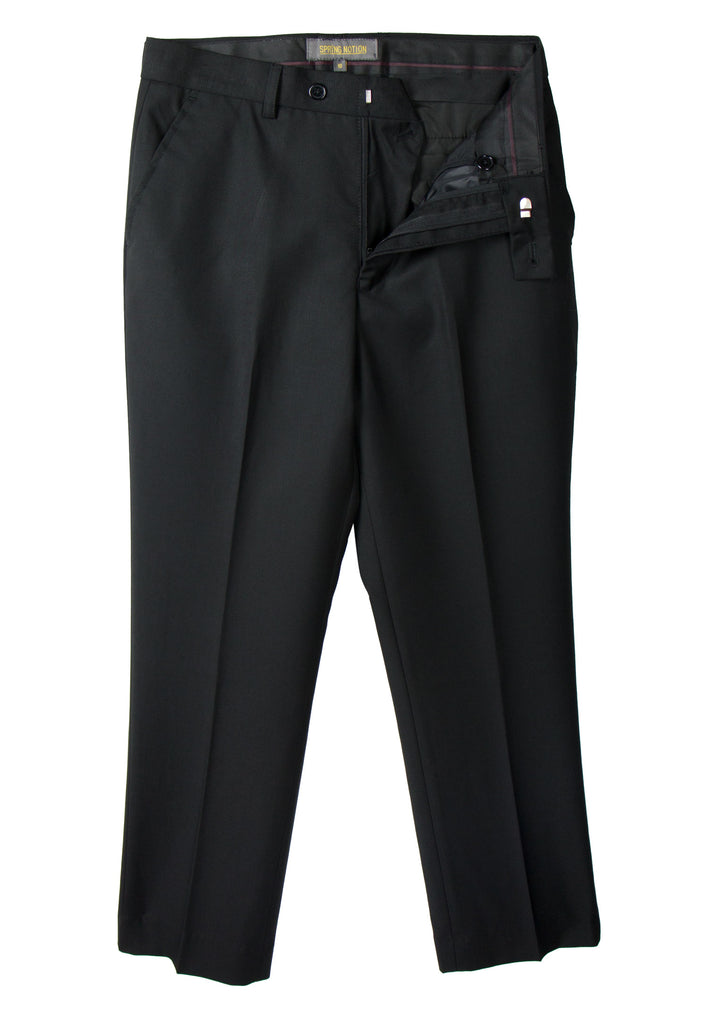 Boys' Black Three Piece Two-Button Suit Set