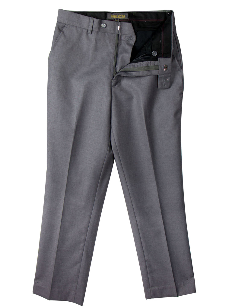 Boys' Charcoal Three Piece Two-Button Suit Set
