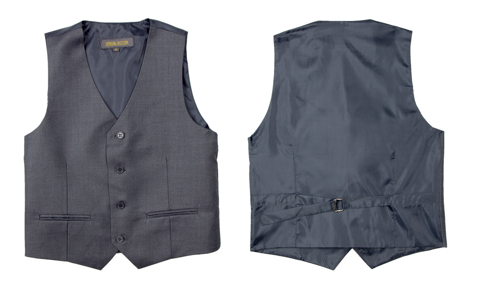 Boys' Charcoal 2-Piece Vest Set