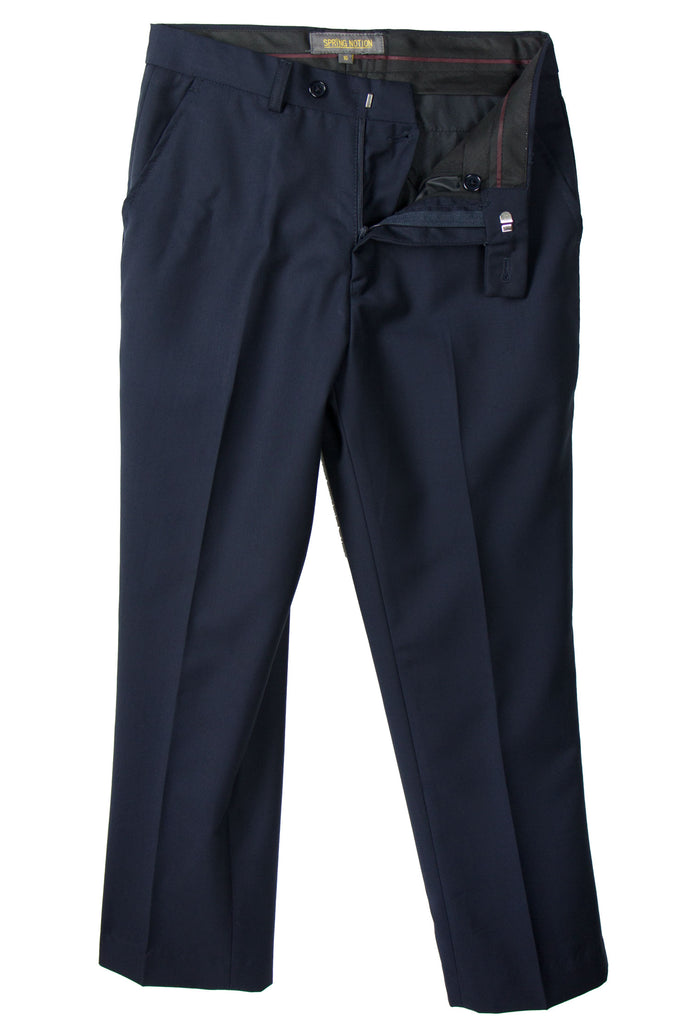Boys' Navy Three Piece Two-Button Suit Set