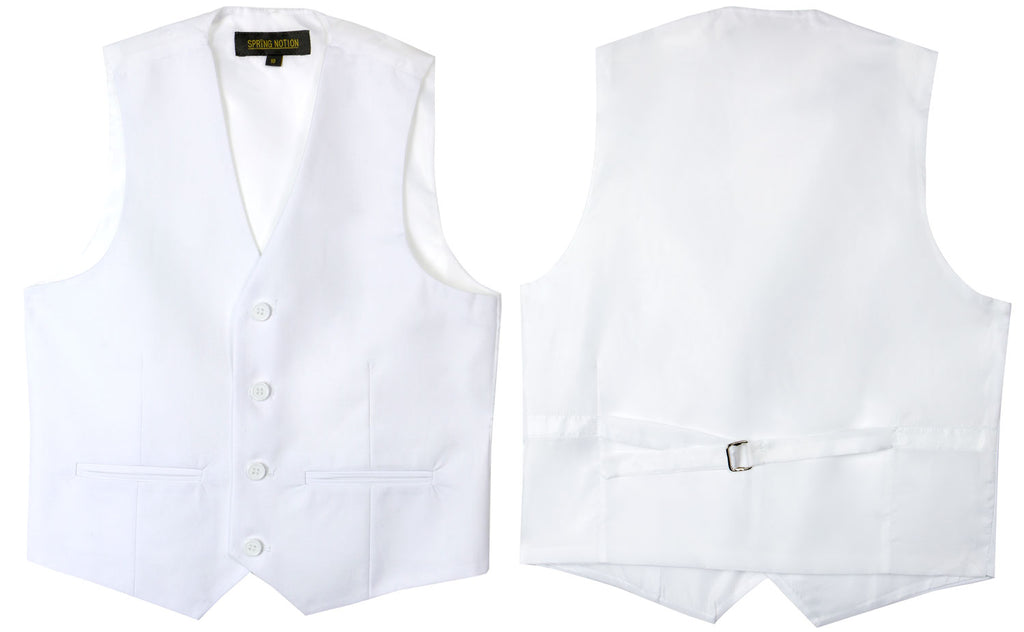 Boys' White 2-Piece Vest Set