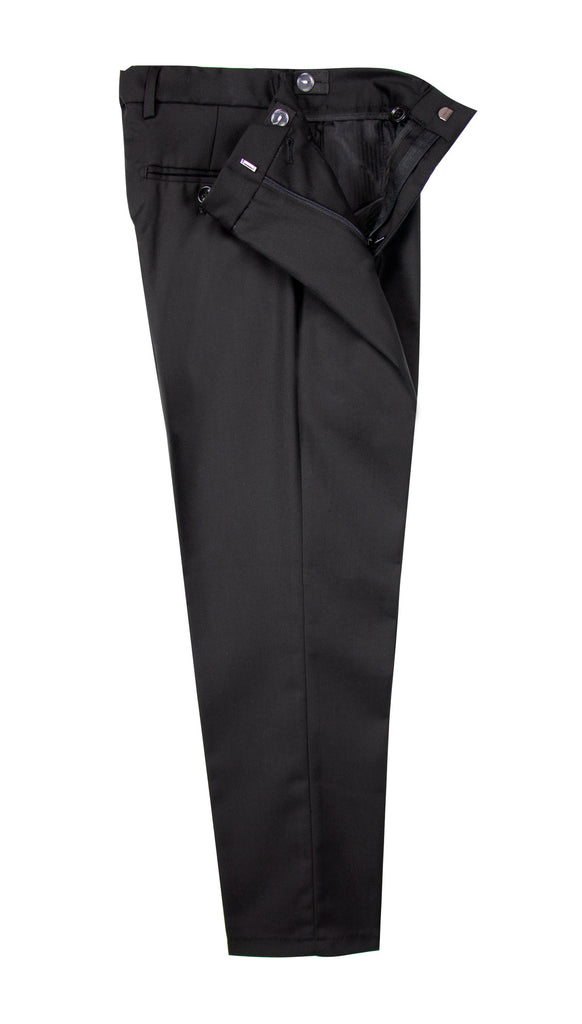 Boys' Black-C Flat Front Dress Pants