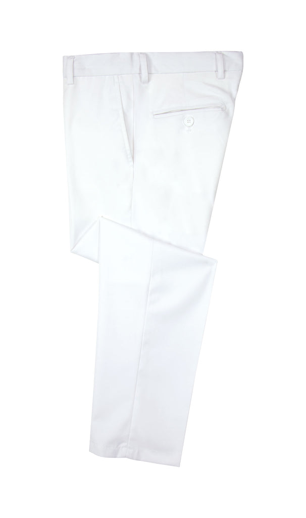 Boys' White-C Flat Front Dress Pants