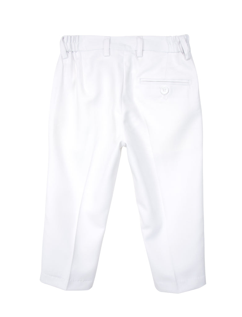 Boys' White-C Flat Front Dress Pants