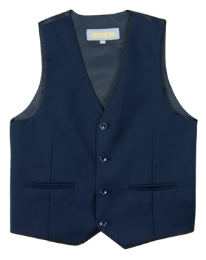 Boys' Blue Four Button Suit Vest Waistcoat