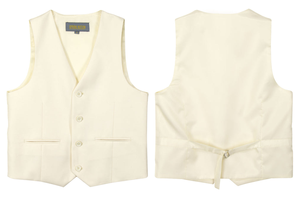 Boys' Off White-C 2-Piece Vest Set