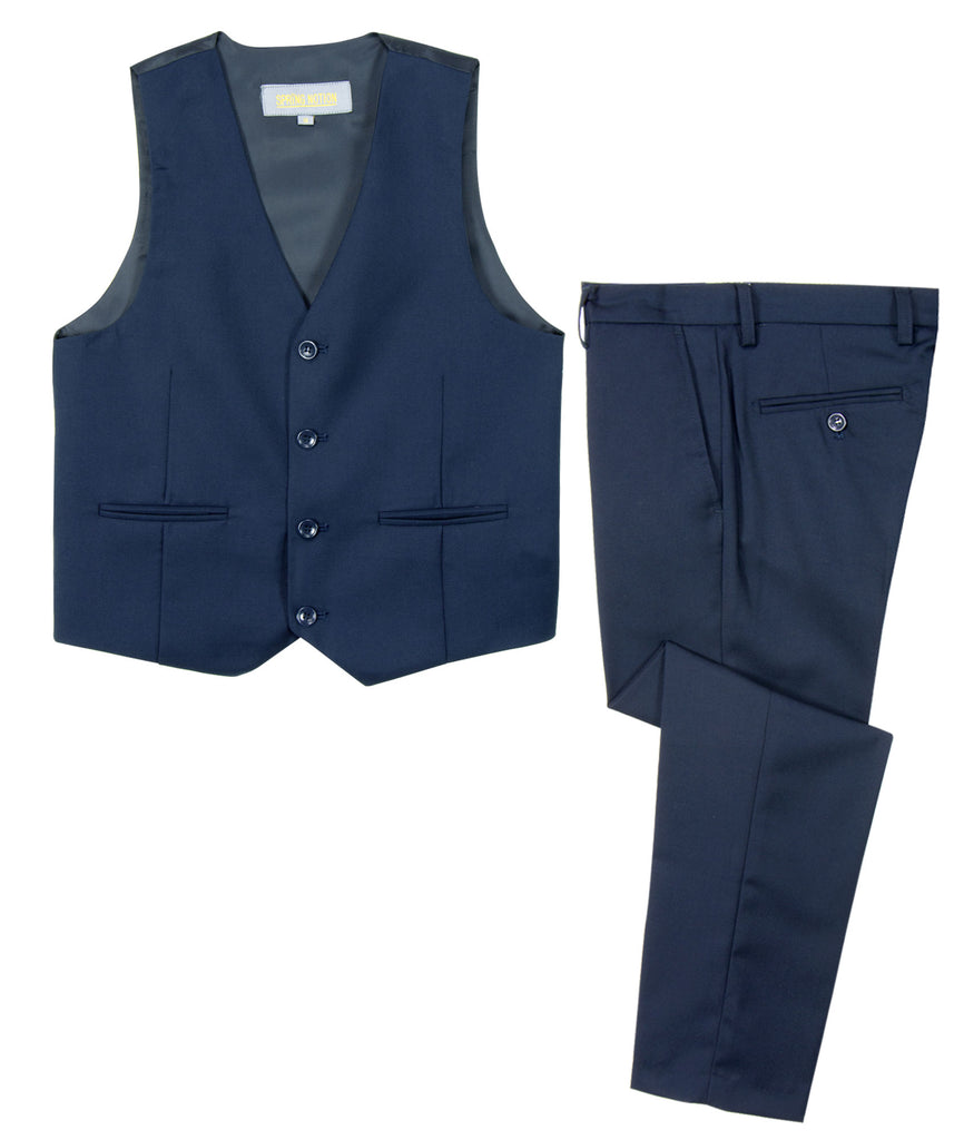 Boys' Blue 2-Piece Vest Set
