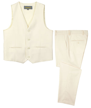 Boys' Off White-C 2-Piece Vest Set
