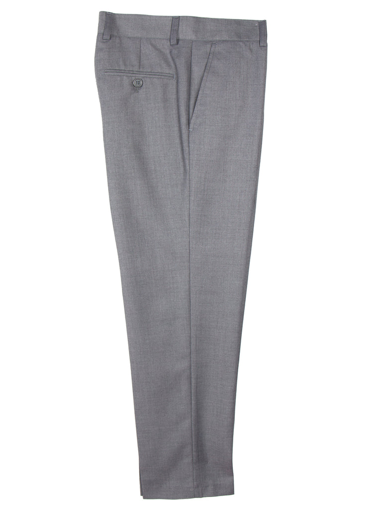 Boys' Grey Flat Front Dress Pants
