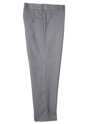 Boys' Grey Flat Front Dress Pants