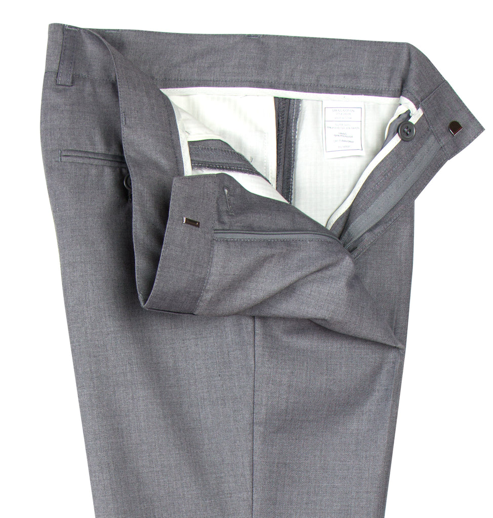 Boys' Grey Flat Front Dress Pants