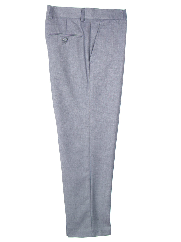 Boys' Light Grey Flat Front Dress Pants