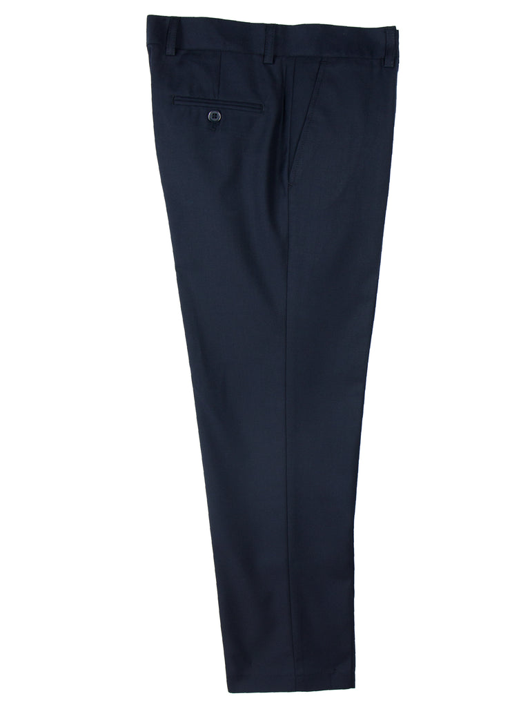 Boys' Navy Flat Front Dress Pants