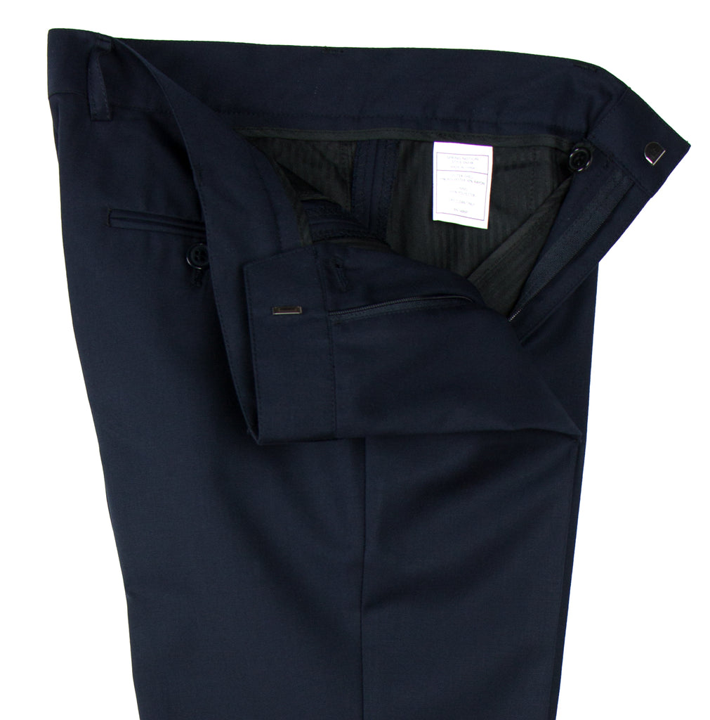 Boys' Navy Flat Front Dress Pants