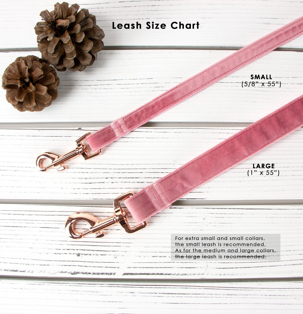 Velvet Dog Leash with Shiny Chrome Silver Metal Snap, Plum Purple