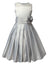 Girls' Sheer Neckline Red Satin Tea Length Flower Girl Dress