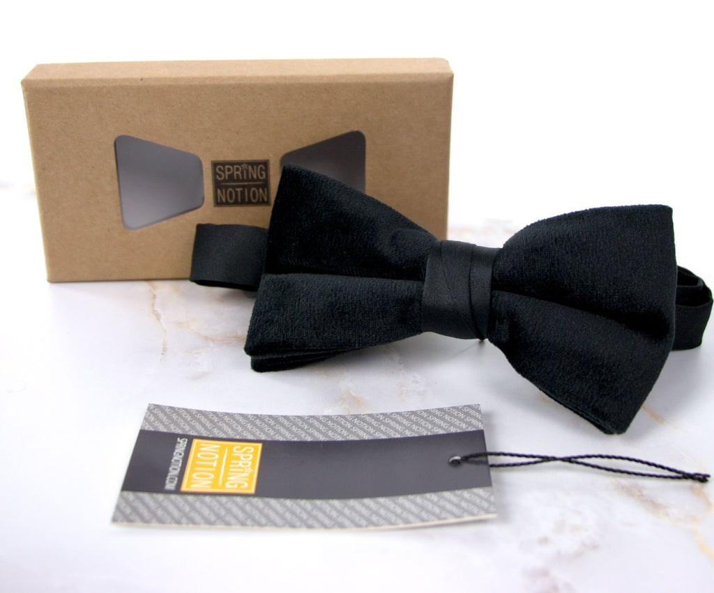 Boys' Velvet Pre-tied Bow Tie